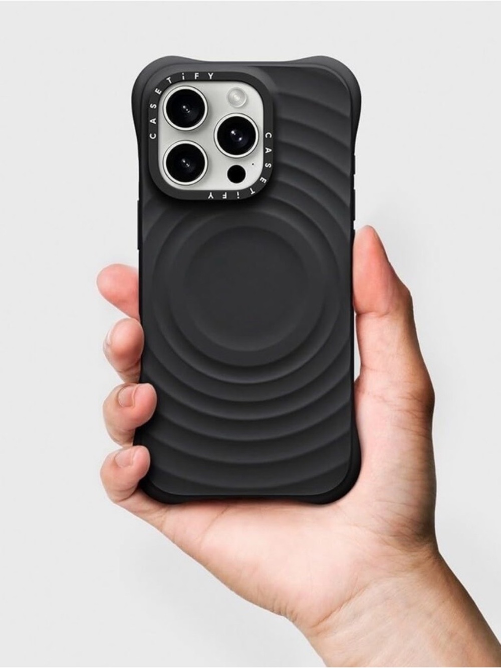 Casetify Ripple Wave Black iPhone 16 Pro Case